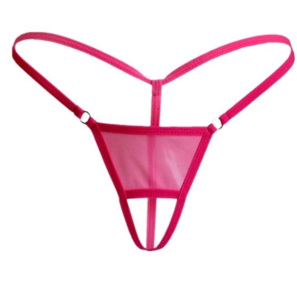 COPY - Hot Pink Open Crotch Micro Bikini Thong Erotic G-string - Waist is 26" t… - Picture 1 of 3